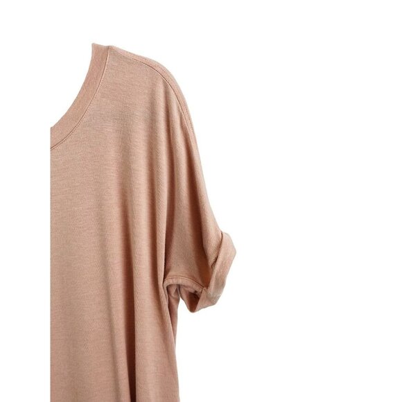 Medium Matty M Women's Pink Soft Short Sleeve Hi Lo Tshirt - Picture 15 of 16